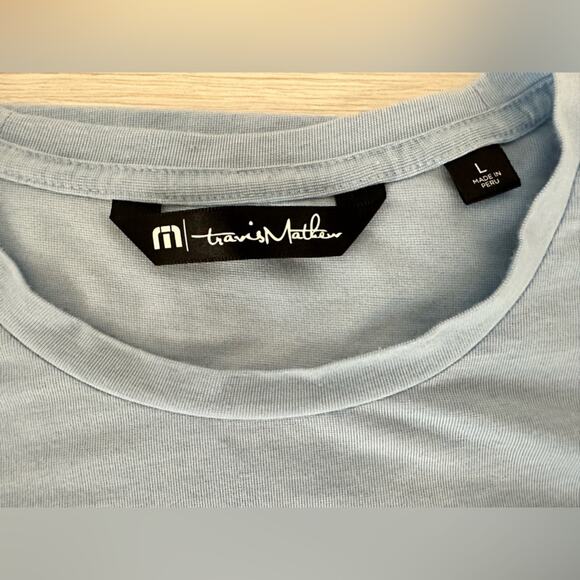 TravisMathew Men's Potholder Crewneck T-Shirt Blue Size L - Picture 2 of 5